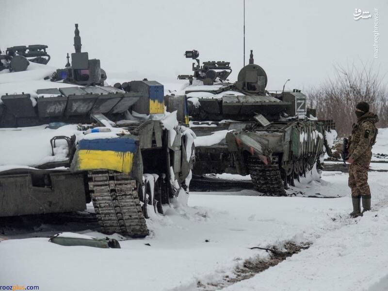 تانک‌های غنیمتی روسی در خدمت اوکراین/عکس
