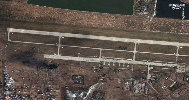تصاویر ماهواره‌ای از خسارات به فرودگاه چرنیوتسی اوکراین