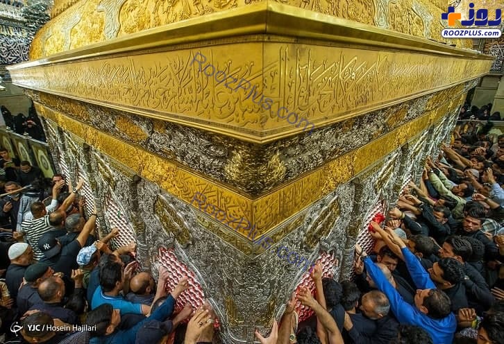 تصاویری خاص از ضریح شش گوشه اباعبدالله (ع) در شب قدر