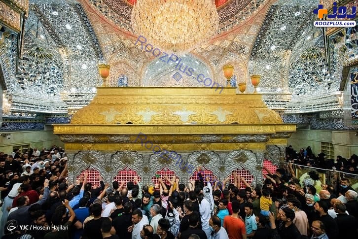 تصاویری خاص از ضریح شش گوشه اباعبدالله (ع) در شب قدر