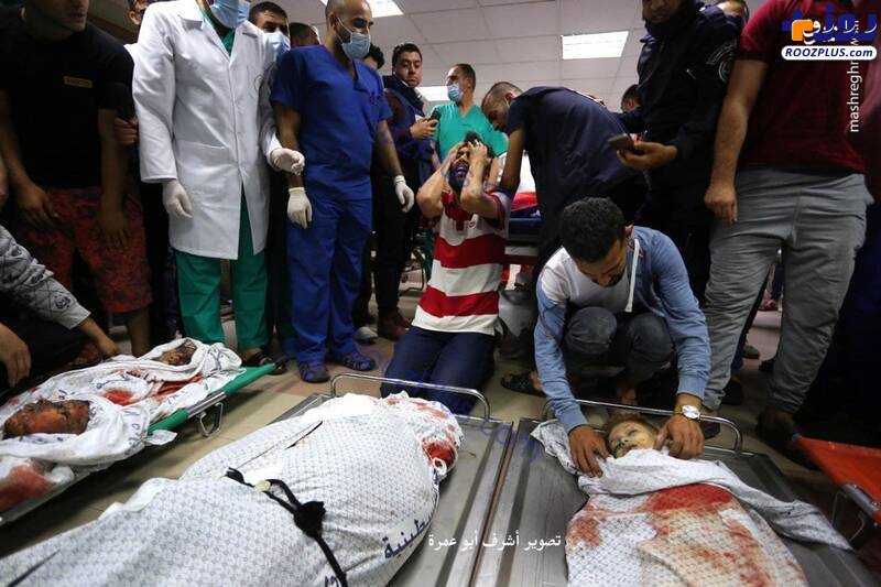 تصاویری دردناک از زجه زدن بر پیکر خونین کودکان شهید غزه
