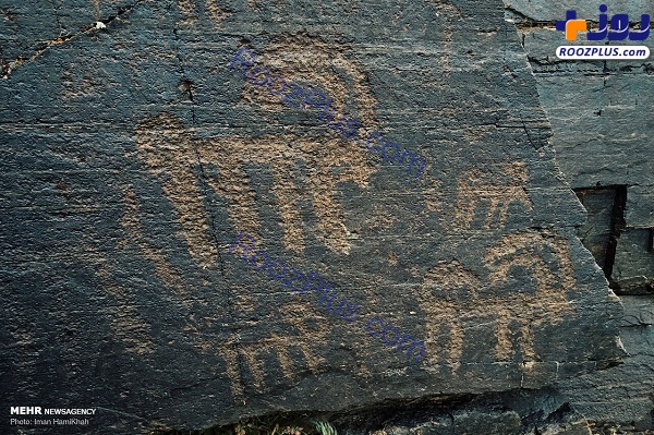 سنگ نگاره های باستانی و دیدنی کوهستان الوند +عکس