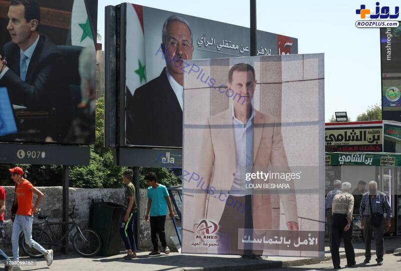تبلیغات رقبای بشار اسد در انتخابات سوریه/عکس