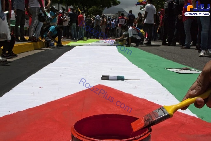 تصاویری از تجمع همبستگی با فلسطین در «کاراکاس» ونزوئلا