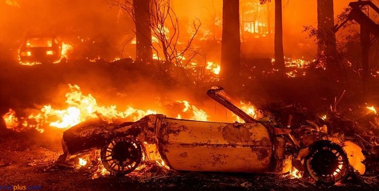 شمال کالیفرنیا در شعله‌‌های آتش «دیکسی»