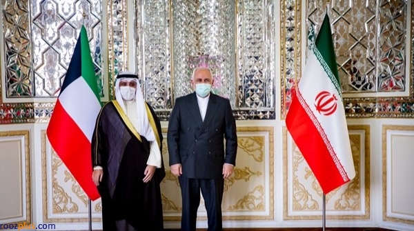 دیدار وزیر خارجه کویت با ظریف/ عزم کویت برای گسترش همه جانبه روابط با ایران