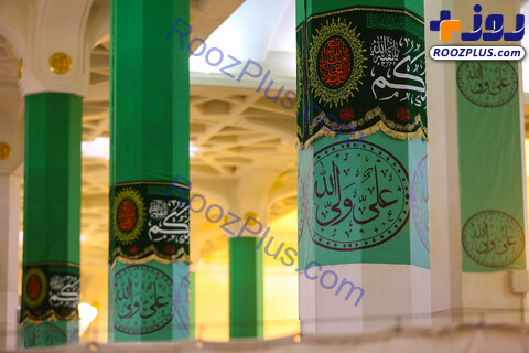 تصاویر/سبز شدن حرم حضرت فاطمه معصومه(س) در استقبال از عید غدیر