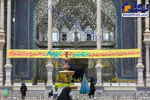 تصاویر/سبز شدن حرم حضرت فاطمه معصومه(س) در استقبال از عید غدیر