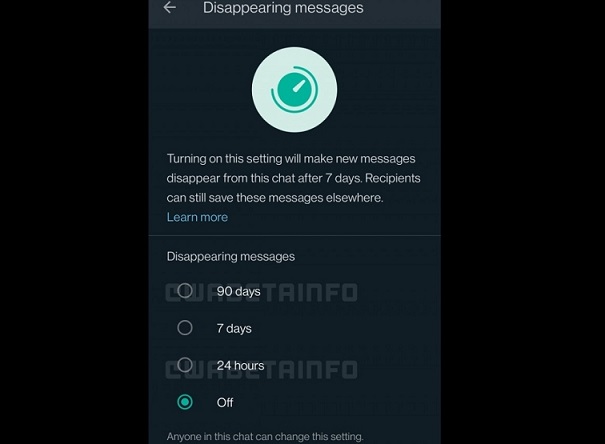 پیام‌های واتس اپ در ۹۰ روز ناپدید می‌شوند