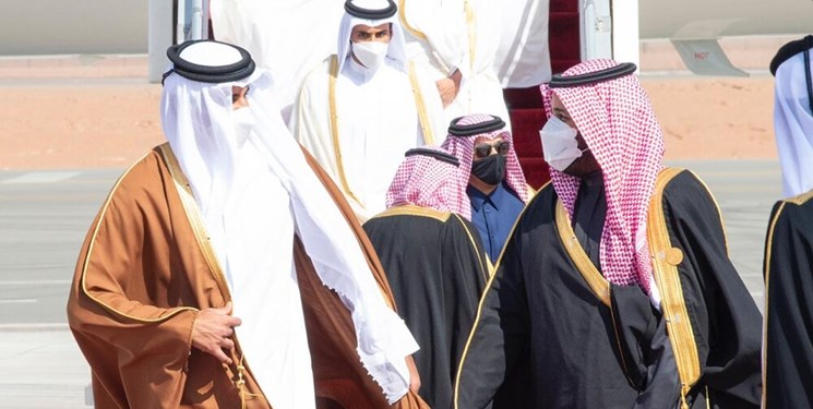 عکسی متفاوت از دیدار سران قطر، عربستان سعودی و امارات