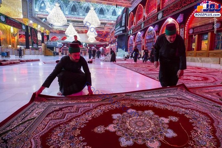 شست و شو حرم حضرت عباس(ع) +تصاویر