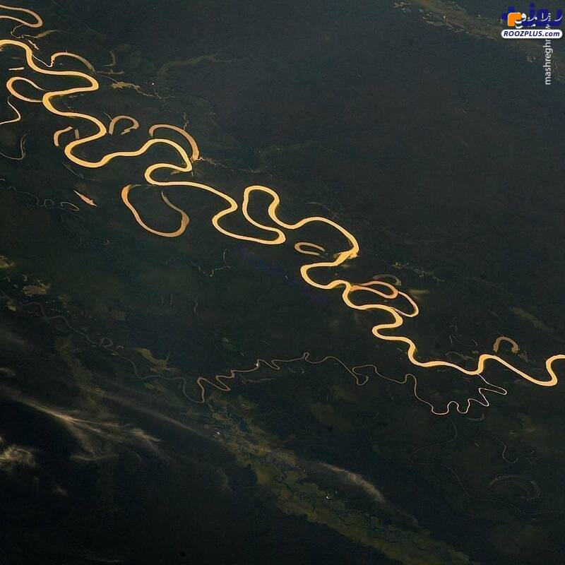 عکس/رودخانه آمازون از ایستگاه فضایی