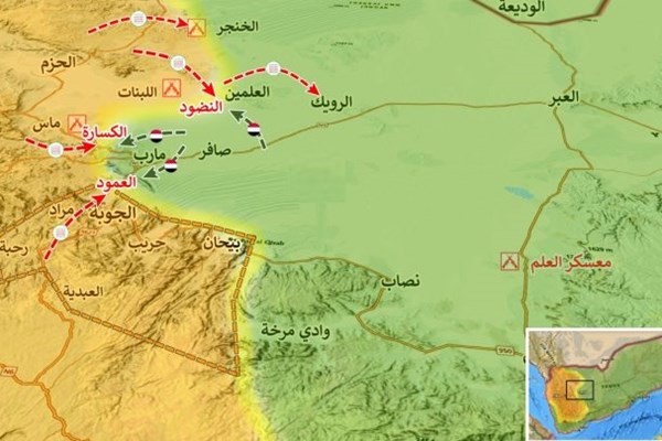 شکسته شدن آخرین پدافند ائتلاف سعودی در شمال مأرب یمن