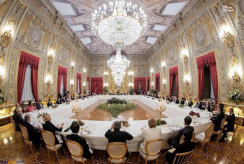 ضیافت شام رئیس‌جمهور ایتالیا برای سران G20 / عکس