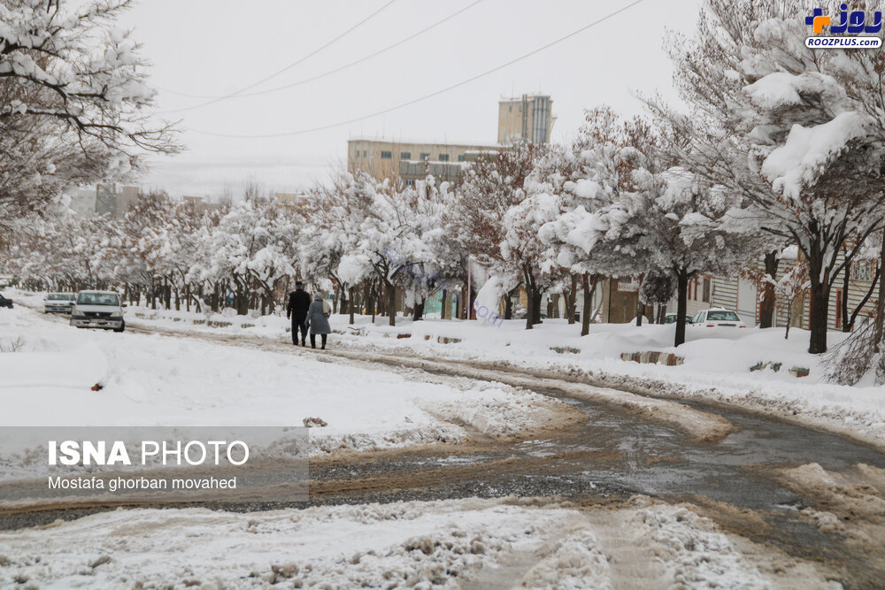 عکس/بارش برف در شهرستان اهر و منطقه ارسباران