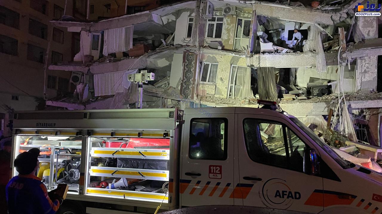 تصاویری از ساختمان های فروریخته پس از زلزله 7.9 ریشتری در ترکیه