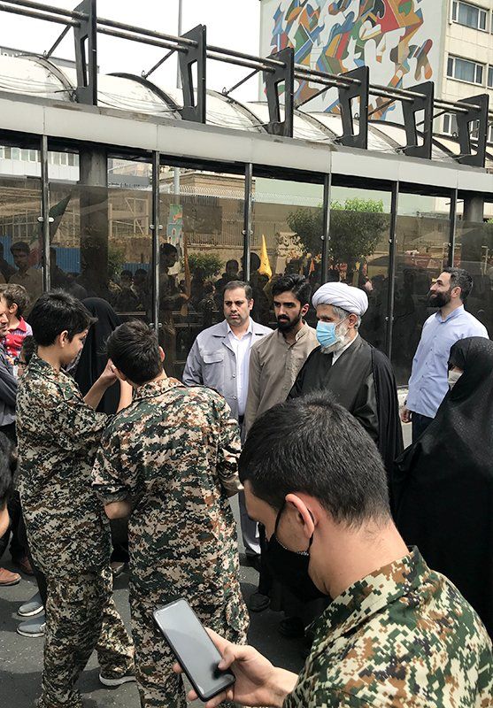 تصاویر/ رئیس سازمان اطلاعات سپاه در جمع راهپیمایان روز قدس