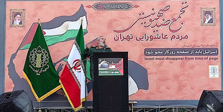جانشین فرمانده سپاه: روند پر کردن دست فلسطینیان را ادامه می‌دهیم