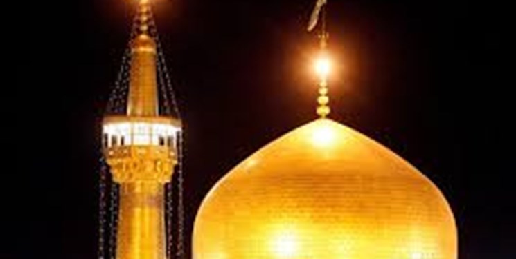 حرم مطهر رضوی در شب شهادت حضرت رقیه(س) سیاه پوش شد