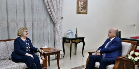 ادعای مقام آمریکایی درباره حمایت از ثبات عراق در دیدار با «برهم صالح»