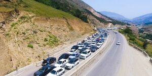 ترافیک سنگین در آزادراه تهران - کرج