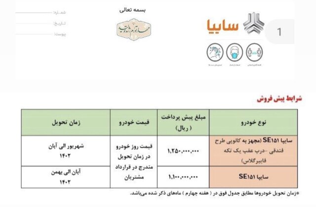 دومین طرح فروش سایپا ١۵١ در سال ١۴٠٢/ ثبت‌نام از ٢٣ اردیبهشت