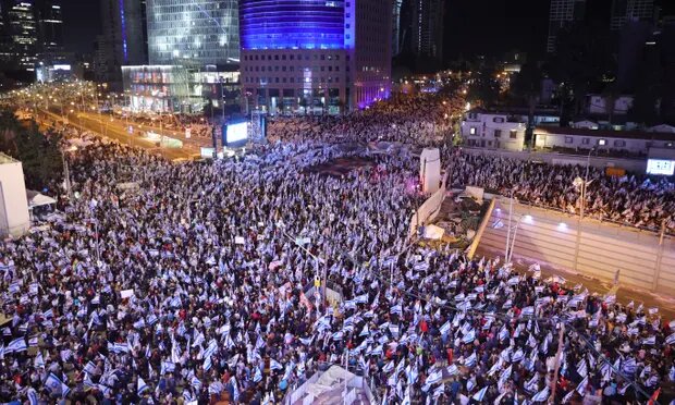 رژیم صهیونیستی در انتظار ساعاتی سرنوشت‌ساز/ حضور نیم میلیون معترض در اعتراضات سراسری
