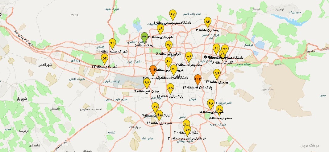 کیفیت هوای تهران , شرکت کنترل کیفیت هوا ,