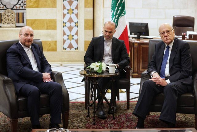 دیدار دوجانبه رئیس مجلس و نخست وزیر موقت لبنان دیدار دوجانبه رئیس مجلس و نخست وزیر موقت لبنان