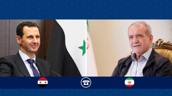 تأکید دکتر پزشکیان بر استمرار حمایت و پشتیبانی ایران از دولت و ملت سوریه/ بشار اسد: تحرکات اخیر تروریستها بخشی از تلاش امریکا و اسرائیل برای تجزیه سوریه است تأکید دکتر پزشکیان بر استمرار حمایت و پشتیبانی ایران از دولت و ملت سوریه/ بشار اسد: تحرکات اخیر تروریستها بخشی از تلاش امریکا و اسرائیل برای تجزیه سوریه است