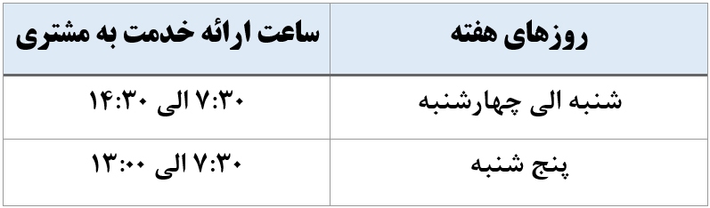 اعلام ساعت کاری شعب بانک دی در سال 1404