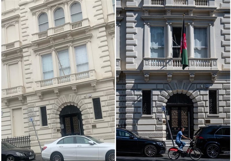 انگلیس پرچم جمهوریت در سفارت افغانستان را پایین کشید انگلیس پرچم جمهوریت در سفارت افغانستان را پایین کشید