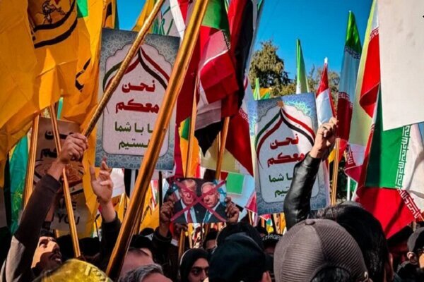 حمایت گسترده عراقی ها از ایران در برابر تهدیدهای آمریکا و اسرائیل حمایت گسترده عراقی ها از ایران در برابر تهدیدهای آمریکا و اسرائیل
