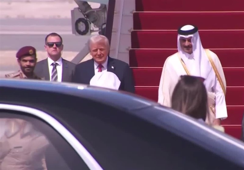 ترامپ وارد قطر شد ترامپ وارد قطر شد