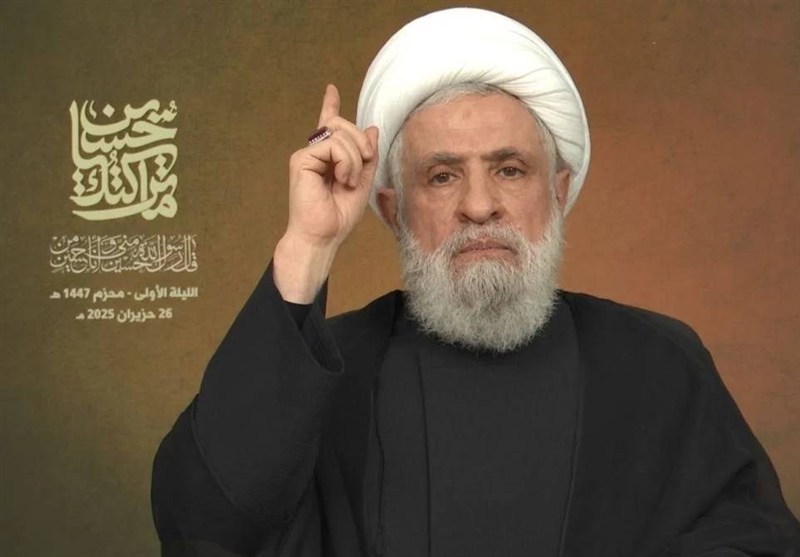 پیام سخنرانی عاشورایی شیخ نعیم قاسم برای دشمن آمریکایی-صهیونیستی؛ تسلیم در کار نیست پیام سخنرانی عاشورایی شیخ نعیم قاسم برای دشمن آمریکایی-صهیونیستی؛ تسلیم در کار نیست