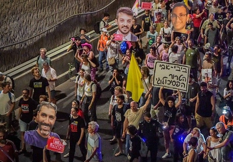 بازداشت ۱۳ صهیونیست در تظاهرات تلآویو بازداشت ۱۳ صهیونیست در تظاهرات تلآویو