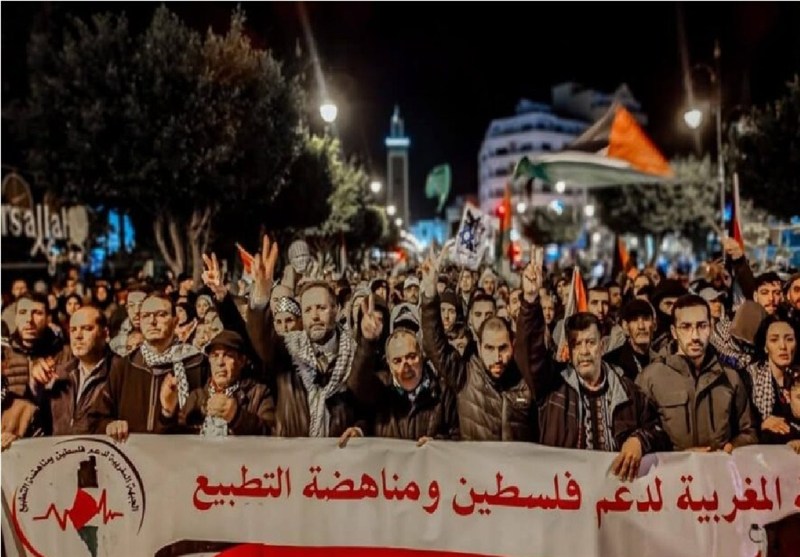 تظاهرات در شهر«طنجه» مغرب در حمایت از فلسطین تظاهرات در شهر«طنجه» مغرب در حمایت از فلسطین