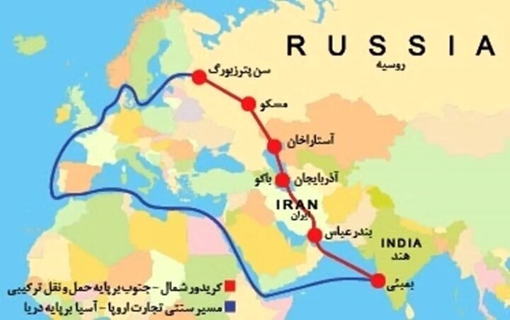کریدور شمال-جنوب/پلی طلایی برای ایران در قلب اوراسیا کریدور شمال-جنوب/پلی طلایی برای ایران در قلب اوراسیا