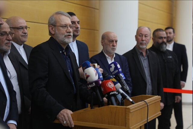 لاریجانی: امروز روز همکاری با یکدیگر است/حزب‌الله یک جریان اصیل در لبنان و جهان اسلام است
