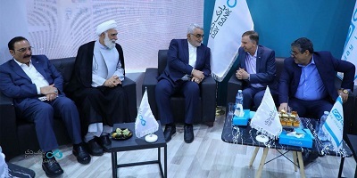 دیدار علاءالدین بروجردی با برات کریمی در غرفه بانک دی دیدار علاءالدین بروجردی با برات کریمی در غرفه بانک دی