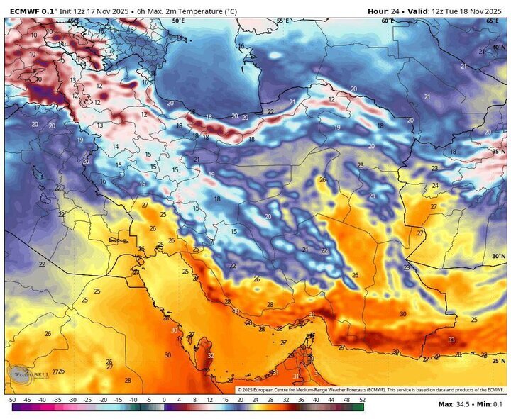 فعالیت موج بارش‌ها در کشور تا امروز/ تشدید آلودگی هوا تا پایان هفته