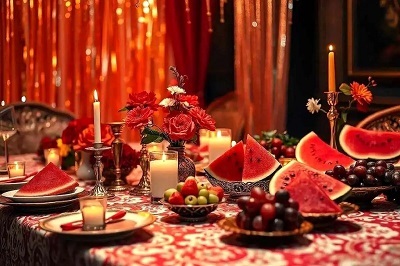 دلربایی انارهای سرخ ساوه در شب یلدا/ حال و هوای شهر انار در بلندترین شب سال