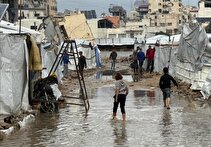 تشدید فاجعه آوارگان غزه در میان طوفان و باران/ غرق شدن هزاران چادر دیگر