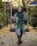 تاب بازی خانم بازیگر در طبیعت پاییزی+عکس