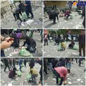 عكس/ اقدام شايسته دختران و پسران طرفدار روحانی در تبريز