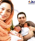 عکس/ بازیگر زن مشهور طنز صاحب فرزند دو قلو شد