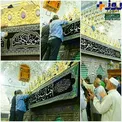 سیاه پوش شدن ضریح امام کاظم و امام جواد+ عکس