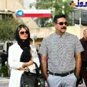 تیپ جالب آقای بازیگر مشهور و همسرش