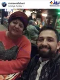 عكس/محسن افشاني در كنار بازيگر زن مهاجرت كرده به تركيه