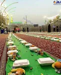 سفره افطار در بین الحرمین +عکس
